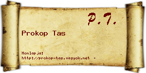 Prokop Tas névjegykártya